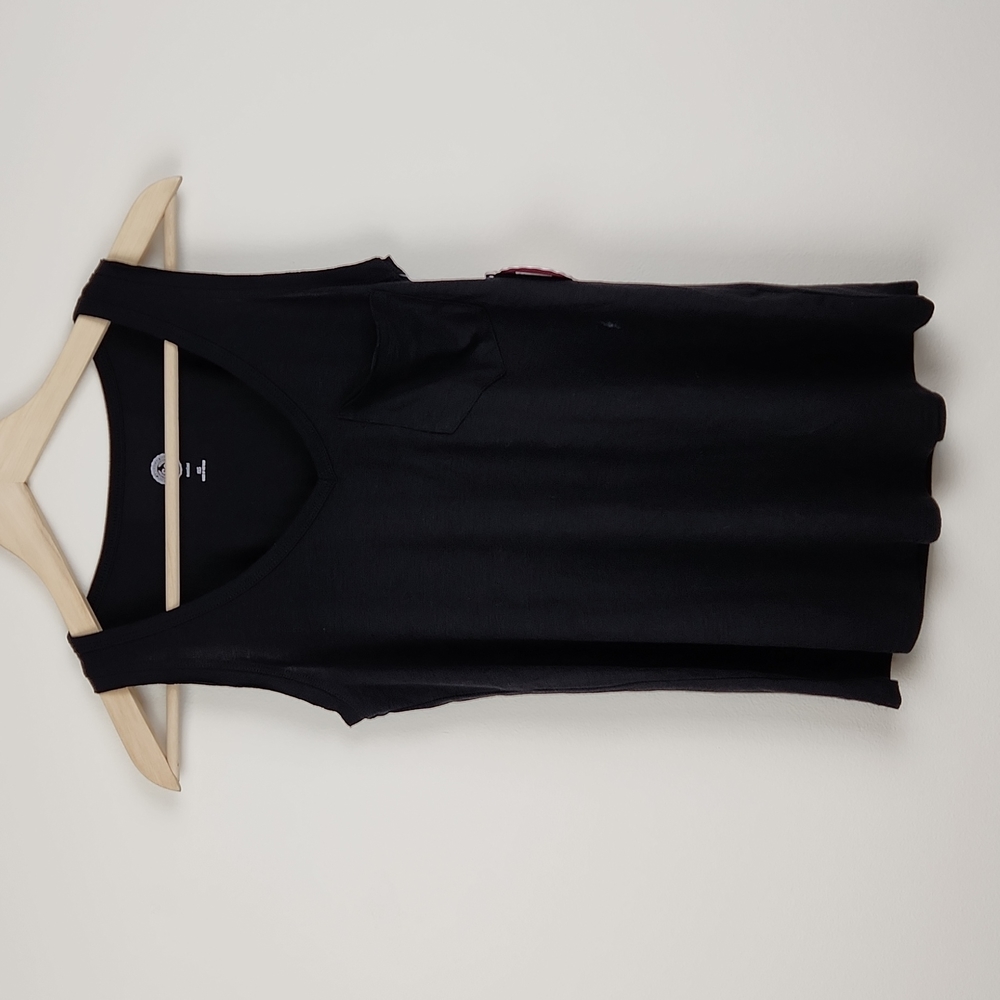 So Womens V Neck Pocket Tank Top